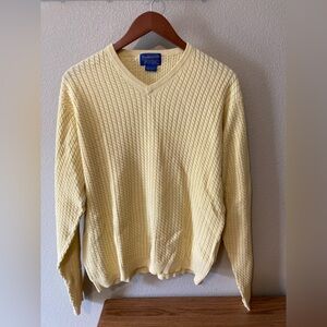 Vintage Pendleton Men’s V-Neck Sweater 100% Cotton